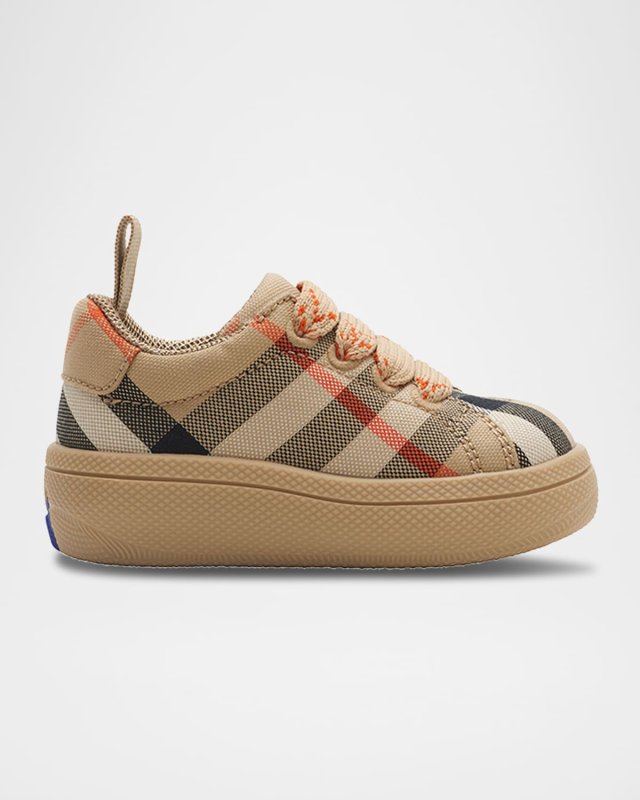 Kid's Cambridge Check Cotton Sneakers, Toddlers/Kids